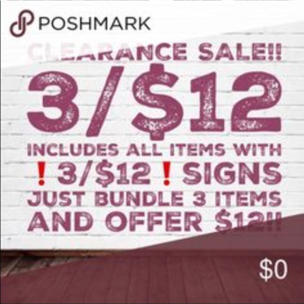3 items for $12